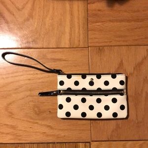 Kate Spade polka dot wristlet